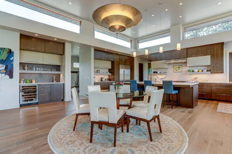 Open concept kitchen dining — real estate photography Bend OR
